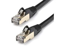 StarTech 10 m CAT6a Ethernet Cable - 10 Gigabit Shielded Snagless RJ45 100W PoE Patch Cord - 10GbE STP Category 6a Network Cable w/Strain Relief - Black Fluke Tested UL/TIA Certified