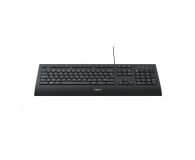 Logitech K280e keyboard USB QWERTZ Swiss Black