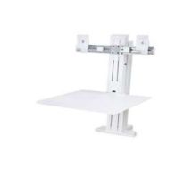WorkFit-SR Dual Monitor Sit-Stand Desktop Workstation Standing Desk - Aufstel