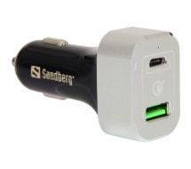 Sandberg Car Charger USB-C PD+QC3.0 63W