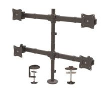 StarTech Desk Mount Quad Monitor Arm - Ergonomic VESA 4 Monitor Mount 2x2 up to 27" - Articulati