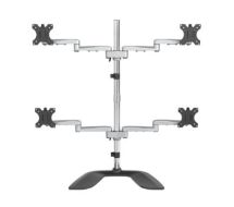 StarTech Desktop Quad Monitor Stand - Ergonomic VESA 4 Monitor Arm (2x2) up to 32" - Free Standi