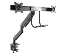 StarTech Desk Mount Dual Monitor Arm with USB & Audio - Slim Full Motion Adjustable Dual Monitor