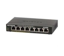 Netgear GS308P-100UKS Unmanaged Gigabit Ethernet Black Power over Ethernet (PoE)