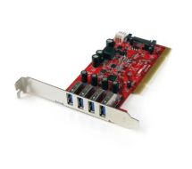 StarTech 4 Port PCI SuperSpeed USB 3.0 Adapter Card with SATA / SP4 Power