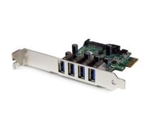 StarTech 4 Port PCI Express PCIe SuperSpeed USB 3.0 Controller Card Adapter with UASP - SATA Power