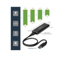 StarTech M.2 SSD Enclosure M.2 SATA SSDs - USB 3.0 (5Gbps) with UASP
