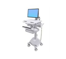 Cart with LCD Arm, LiFe Powered, 2 Drawers - Wagen -LCD-Display / PC-Aus