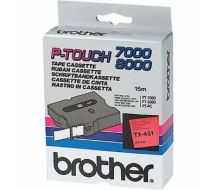 TX - Schwarz auf rot - Rolle (2,4 cm) 1 Kassette(n) laminiertes Band 