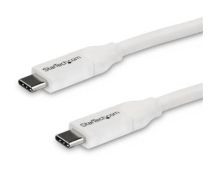 StarTech USB-C to USB-C Cable w/ 5A PD - M/M - White - 4 m (13 ft.) - USB 2.0 - USB-IF Certified