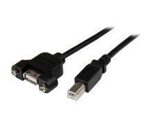 StarTech 3 ft Panel Mount USB Cable A to B - F/M