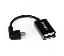 StarTech 5in Right Angle Micro USB to USB OTG Host Adapter M/F