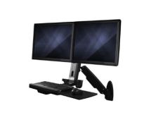 StarTech Wall-Mounted Sit-Stand Desk Workstation - Dual Monitor