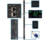 Tripp Lite 7.4kW Single-Phase Monitored PDU, LX Interface, 230V Outlets (36 C13/6 C19), IEC 309 32A Blue, 3.05 m Cord, 0U 1.8m Height