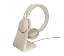 Jabra Evolve2 65, UC Stereo Headset Head-band Beige