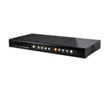 Lindy Quad View Pro KVM switch Rack mounting Black