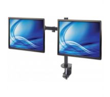 TV & Monitor Mount, Desk, Full Motion, 2 Screens, Screen Sizes: 10-27", Black