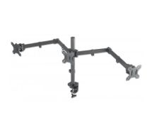 TV & Monitor Mount, Desk, Double-Link Arms, 3 screens, Screen Sizes: 10-27",