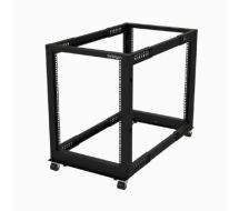 StarTech 15U 19" Open Frame Server Rack - 4 Post Adjustable Depth 22-40" Mobile - Free Standing Rolling Network/Computer Equipment Data Rack - Dell PowerEdge HP ProLiant ThinkServer