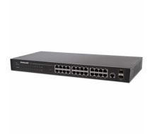 24-Port Web-Managed Gigabit Ethernet Switch mit 2 SFP-Ports, 24 x 10/100/1000