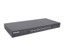 24-Port Gigabit Ethernet Switch mit 2 SFP-Ports, 24 x 10/100/1000 Mbit/s RJ45