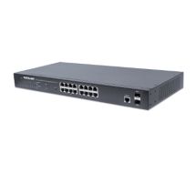 16-Port Gigabit Ethernet PoE+ Web-Managed Switch mit 2 SFP-Ports, IEEE 802.3a