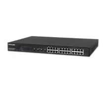 24-Port Gigabit Ethernet PoE+ Web-Managed Switch mit 4 SFP Kombo-Ports, 24 x