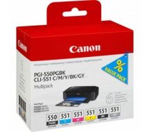 Canon 6496B005 (PGI-550 CLI 551) Ink cartridge multi pack, 7ml, Pack qty 6