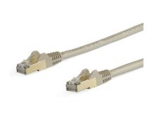 StarTech 5 m CAT6a Ethernet Cable - 10 Gigabit Shielded Snagless RJ45 100W PoE Patch Cord - 10GbE STP Category 6a Network Cable w/Strain Relief - Grey Fluke Tested UL/TIA Certified