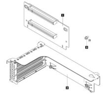 Lenovo ThinkSystem SR550/SR590/SR650 x16/x8 PCIe FH Riser 1 Kit Mounting kit