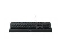 Logitech K280e keyboard USB QWERTZ Swiss Black