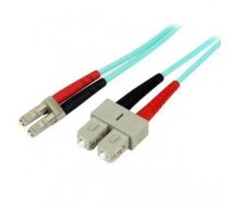 StarTech Fiber Optic Cable - 10 Gb Aqua - Multimode Duplex 50/125 - LSZH - LC/SC - 2 m