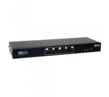 Tripp Lite 4-Port Dual Monitor DVI KVM Switch with Audio and USB 2.0 Hub, Cables included