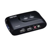 Tripp Lite 2-Port Compact USB KVM Switch w/Audio and Cable