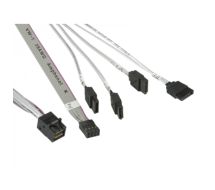 Supermicro MiniSAS / 4 SATA 0.55 m SATA cable Grey, White