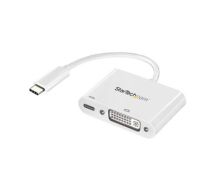 StarTech USB-C to DVI Adapter with USB Power Delivery - 1920 x 1200 - White