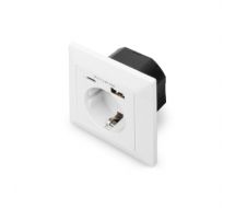 Digitus Safety Plug Flush Mounting with 1 x USB Type-C , 1 x USB A