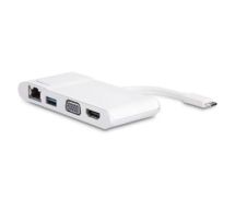 StarTech USB-C Multiport Adapter - USB-C Travel Dock with 4K HDMI or 1080p VGA - Gigabit Ethernet, 5Gbps USB-A 3.0 - USB-C Digital AV Adapter - USB Type-C/Thunderbolt 3 Laptops - White