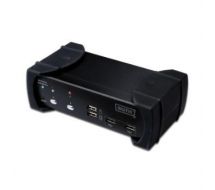 Digitus DVI-Audio-USB, 2-port KVM switch Black