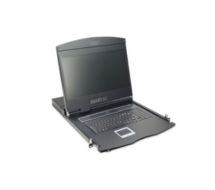 Modulare Konsole mit 19" TFT (48,3cm), 8-Port KVM & Touchpad, deutscher Tastatur 