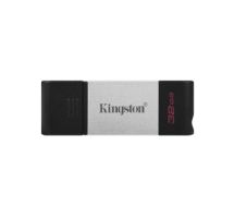 Kingston DataTraveler 80 USB flash drive 32 GB USB Type-C 3.2 Gen 1 (3.1 Gen 1) Black, Silver