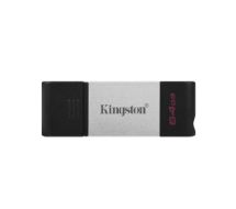 Kingston DataTraveler 80 USB flash drive 64 GB USB Type-C 3.2 Gen 1 (3.1 Gen 1) Black, Silver