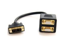 StarTech 1 ft DVI-I Analog to 2x VGA Video Splitter Cable - M/F