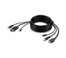 Secure KVM Combo Cable - Video- / USB- / Audio-Kabel - USB, DB-15, Mini-Steck