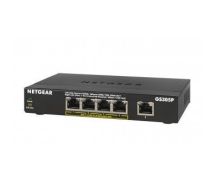 Netgear GS305P Unmanaged Gigabit Ethernet (10/100/1000) Black Power over Ethernet (PoE)