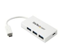 StarTech 4-Port USB-C Hub - USB-C to 1x USB-C and 3x USB-A - USB 3.0 Hub - White