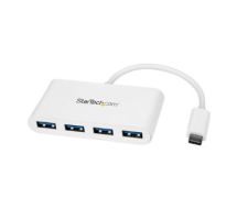 StarTech 4-Port USB-C Hub - USB-C to 4x USB-A - USB 3.0 Hub - Bus Powered - White