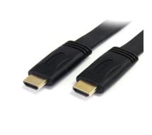 StarTech 5m Flat High Speed HDMI Cable with Ethernet - Ultra HD 4k x 2k HDMI Cable - HDMI to HDMI M/M