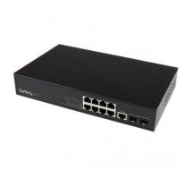 StarTech 10 Port L2 Managed Gigabit Ethernet Switch with 2 Open SFP Slots - Rack Mountable