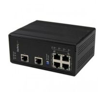 StarTech 6 Port Unmanaged Industrial Gigabit Ethernet Switch w/ 4 PoE+ Ports and Voltage Regulation - DIN Rail / Wall-Mountable